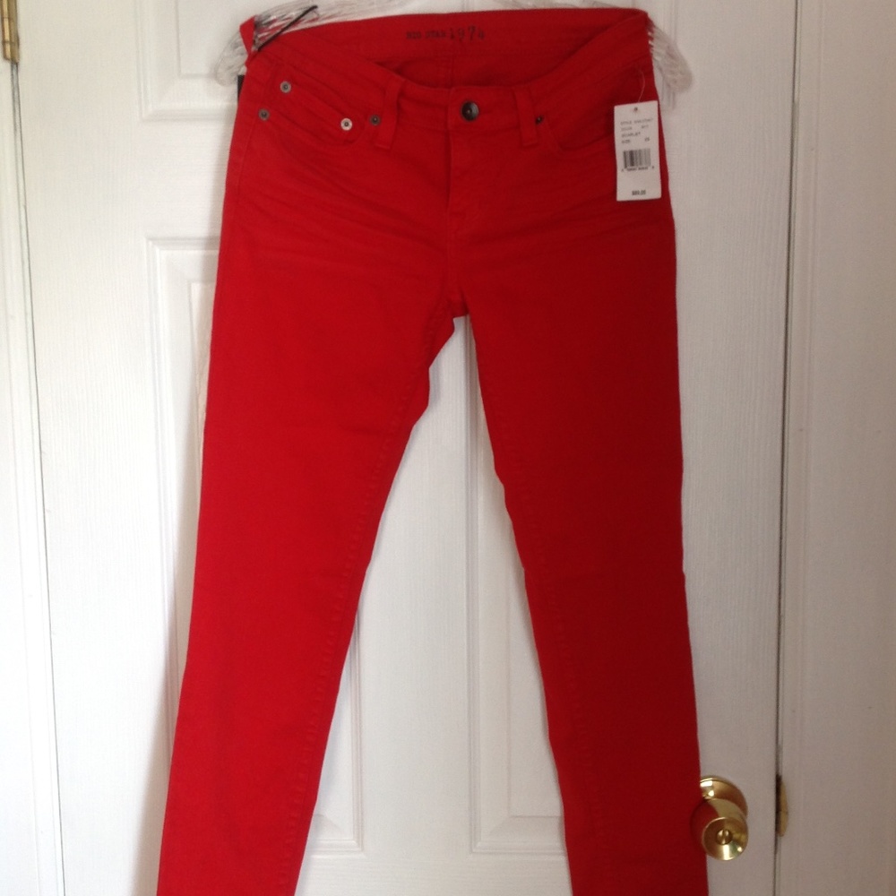 Big Star red women skinny jeans size 25